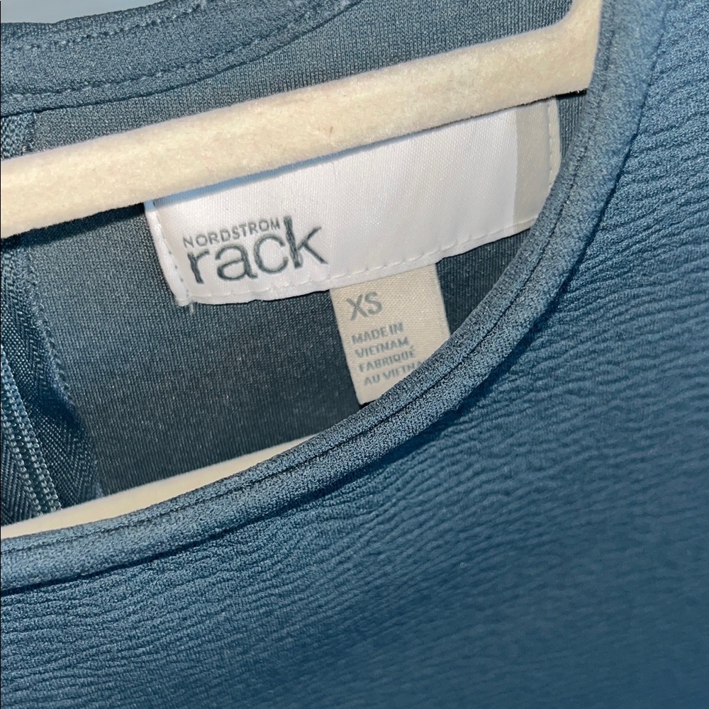 😻5for$15😻Blue/gray Rack boxy cap sleeve top